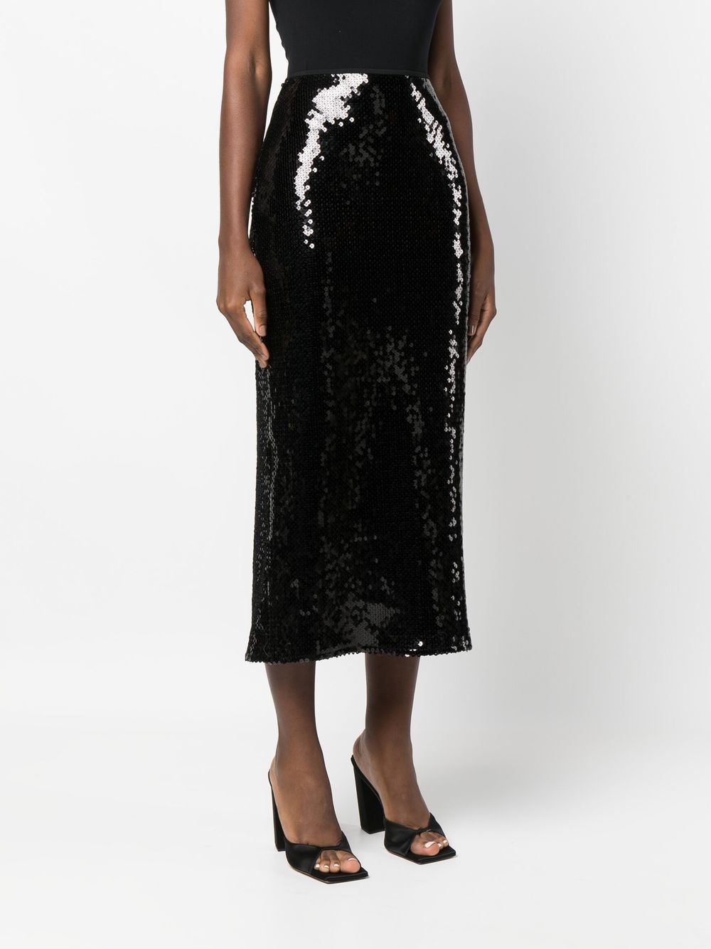 joa sequin midi skirt