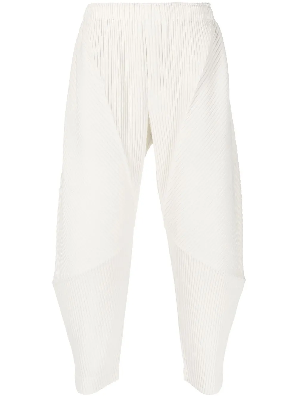 

Homme Plissé Issey Miyake pleated tapered-leg trousers - White