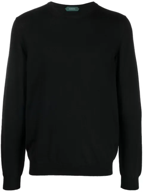 Zanone suéter de tejido fino con cuello redondo