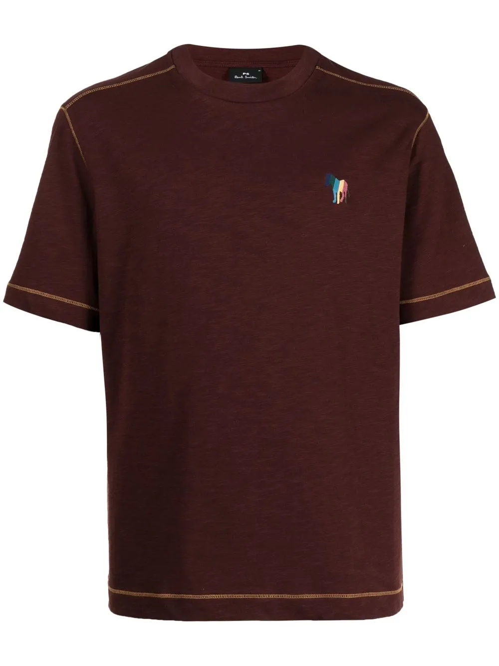 

PS Paul Smith playera con bordado de cebra - Marrón