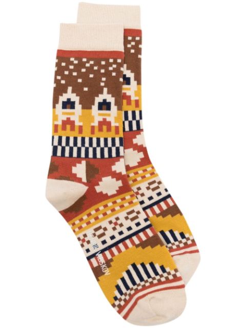 Henrik Vibskov geometric-pattern knitted socks