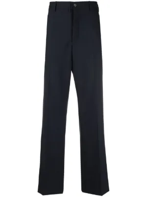 Maison Margiela four-stitch Tapered Trousers | Blue | FARFETCH UZ
