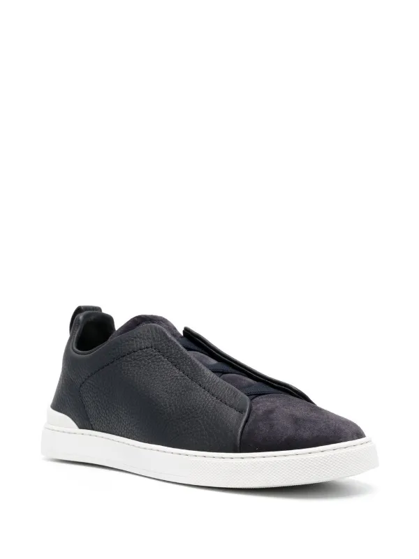 Navy Blue Suede Triple Stitch™ Sneakers FW25 22361659 | Zegna JP