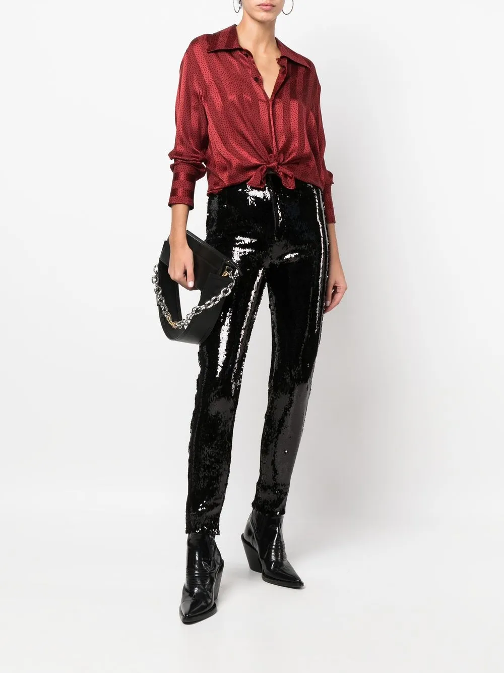 ISABEL MARANT Broek met pailletten - Zwart