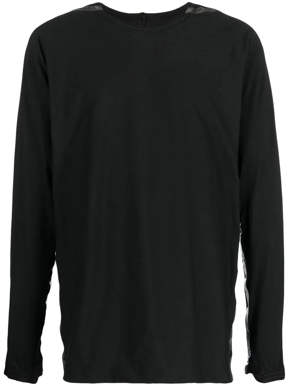 

Isaac Sellam Experience playera manga larga con detalle de costuras - Negro