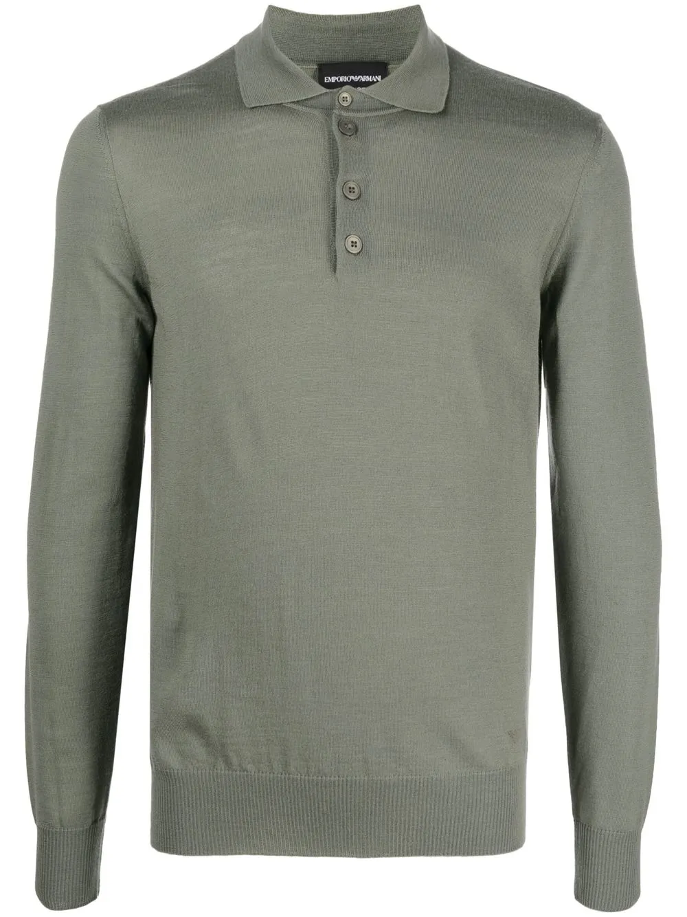 

Emporio Armani playera tipo polo manga larga - Verde