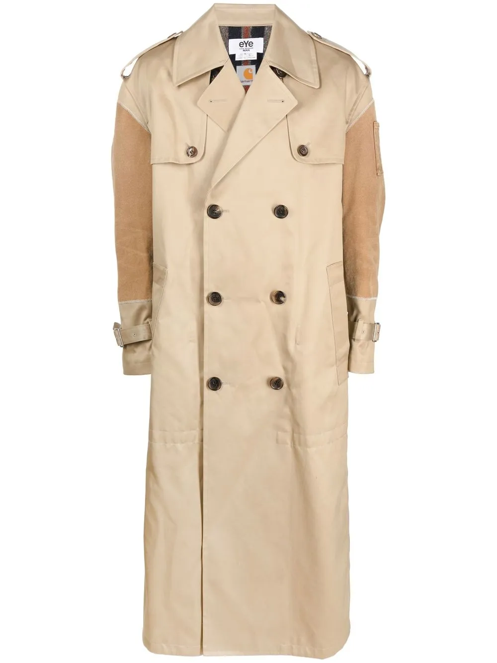 Junya Watanabe MAN x Carharrt Panelled Trench Coat - Farfetch