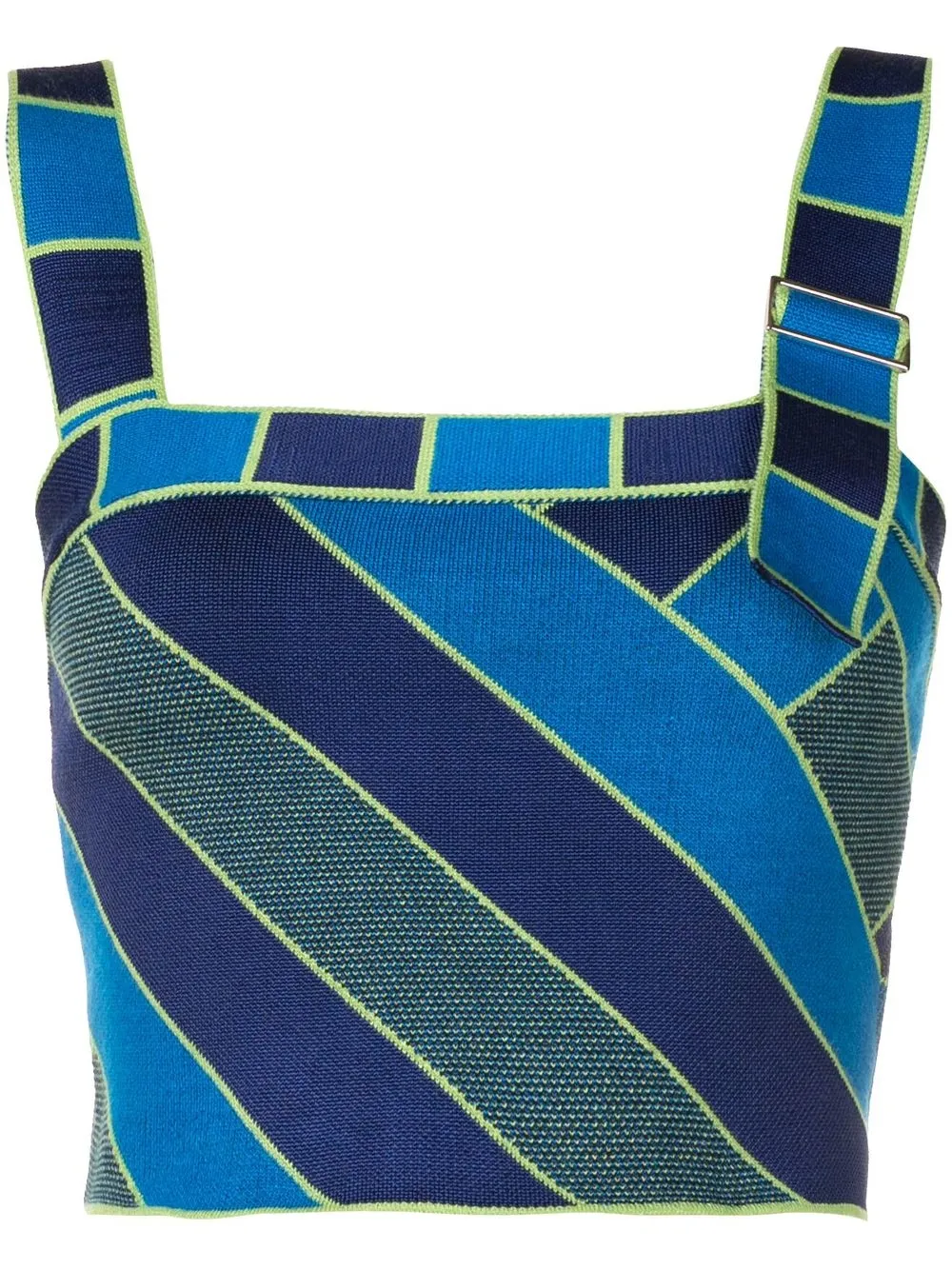 Nk Imman Striped-jacquard Vest Top In Blue