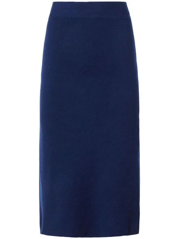 Knitted midi store a-line skirt