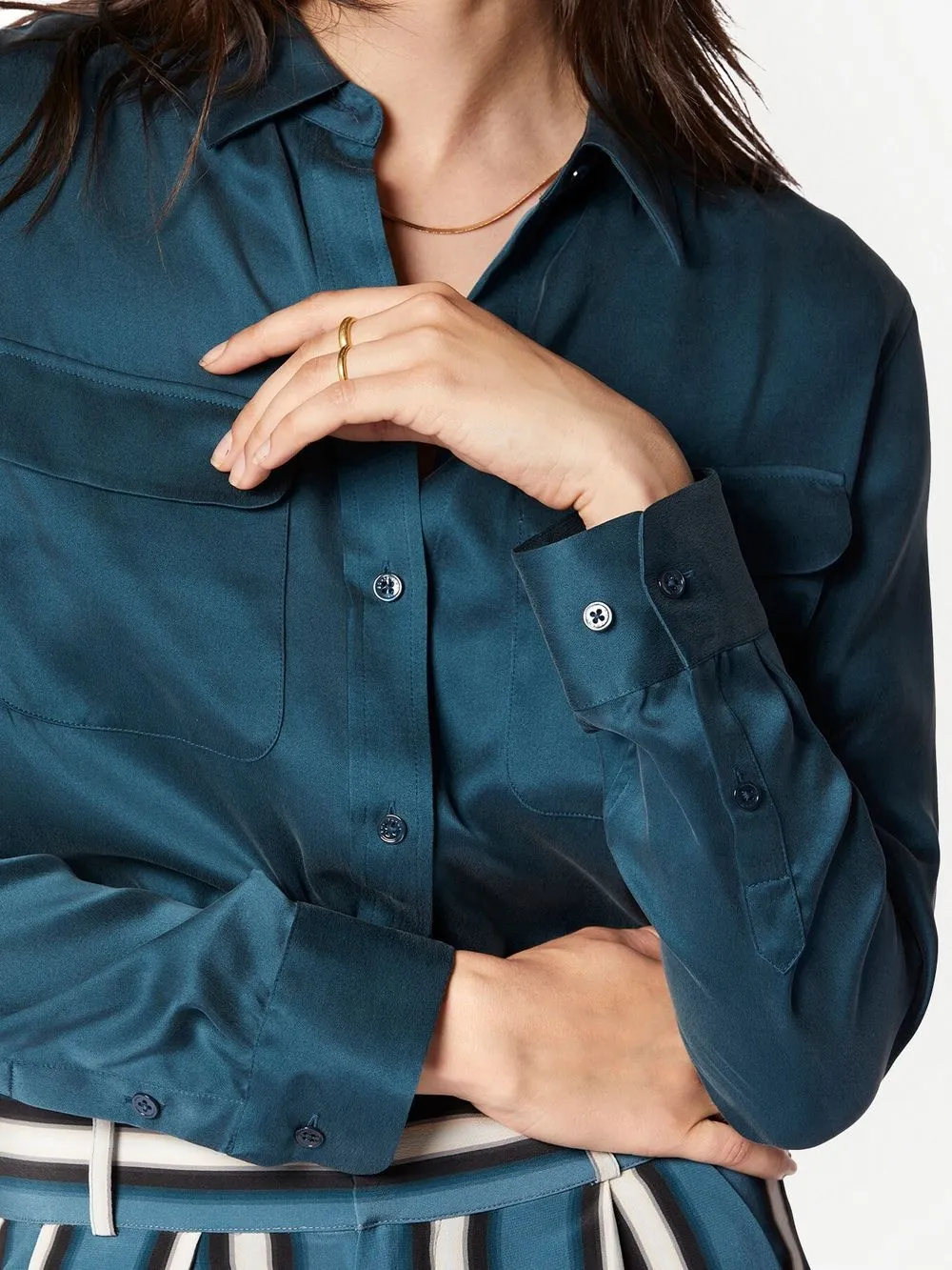 Equipment Zijden blouse - Blauw