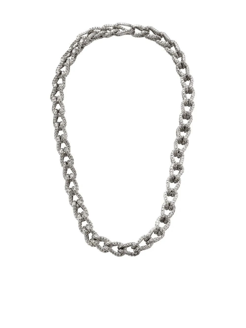 

John Hardy collar de cadena barbada en plata de ley - Plateado