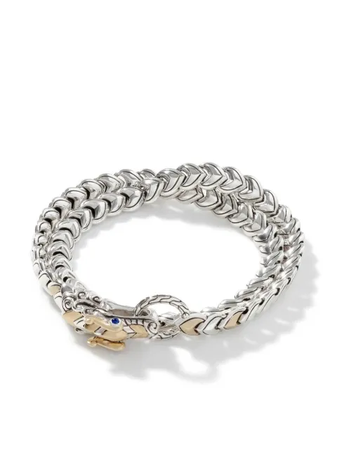 John Hardy Legends Naga 7mm sapphire double wrap bracelet