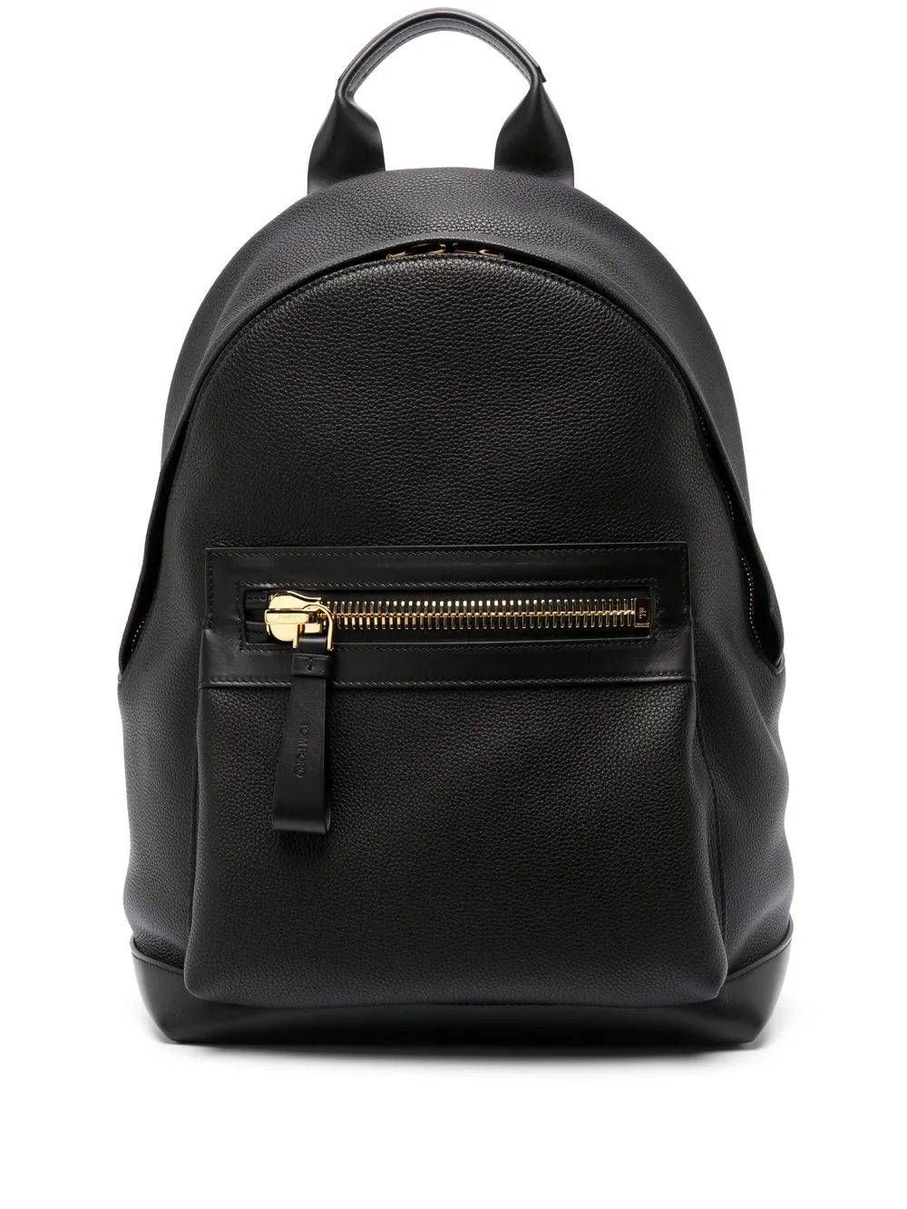 Shop Tom Ford Buckley Grained Leather Backpack In Black