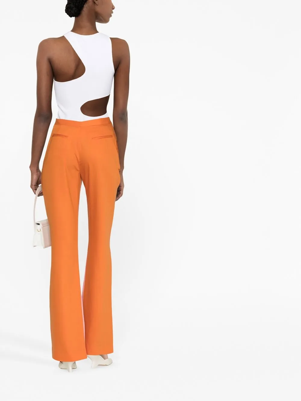 Shop Ahluwalia Madhu Flared Trousers In Orange