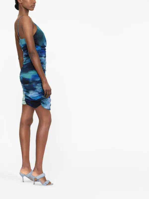 Ahluwalia Solange シャーリング ミニドレス | ブルー | FARFETCH JP