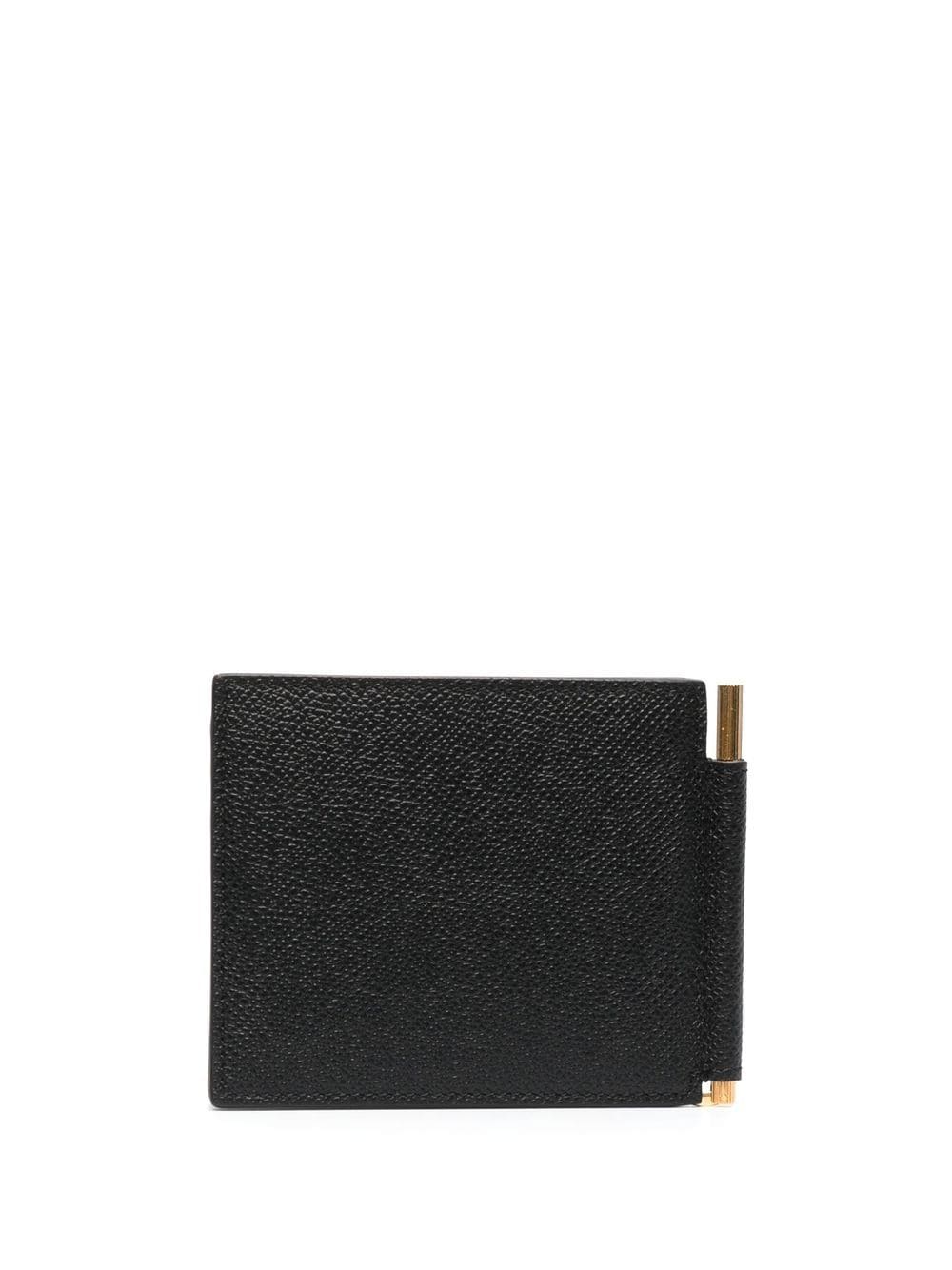 Shop Tom Ford Hinged Leather Bifold Wallet In Black