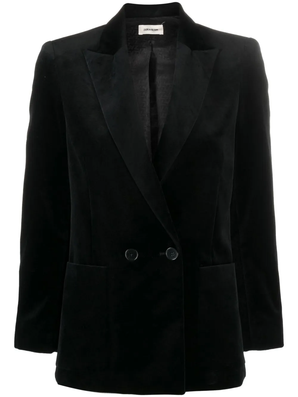 ZADIG & VOLTAIRE DOUBLE-BREASTED VELVET BLAZER