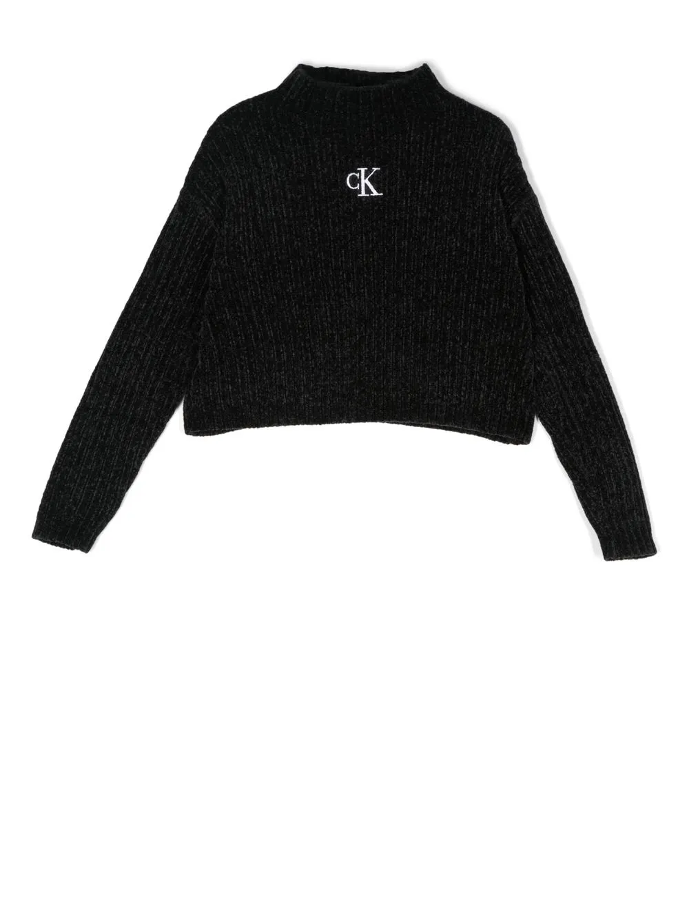 

Calvin Klein Kids embroidered-logo jumper - Black