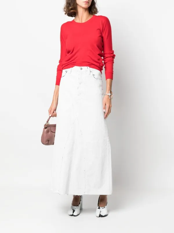 Maison Margiela high waisted Denim Skirt White FARFETCH CA