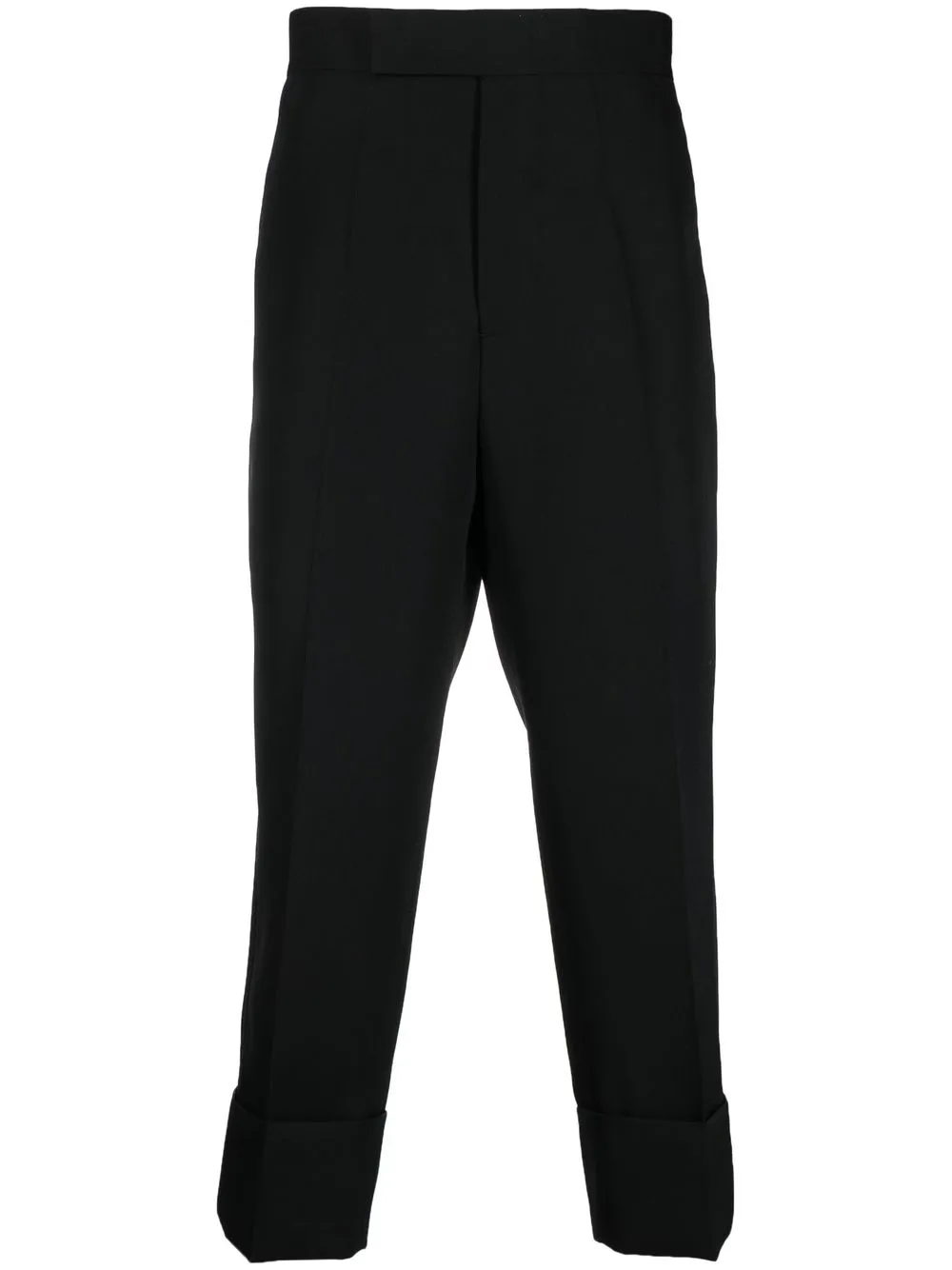 

SAPIO satin-stripe cropped trousers - Black