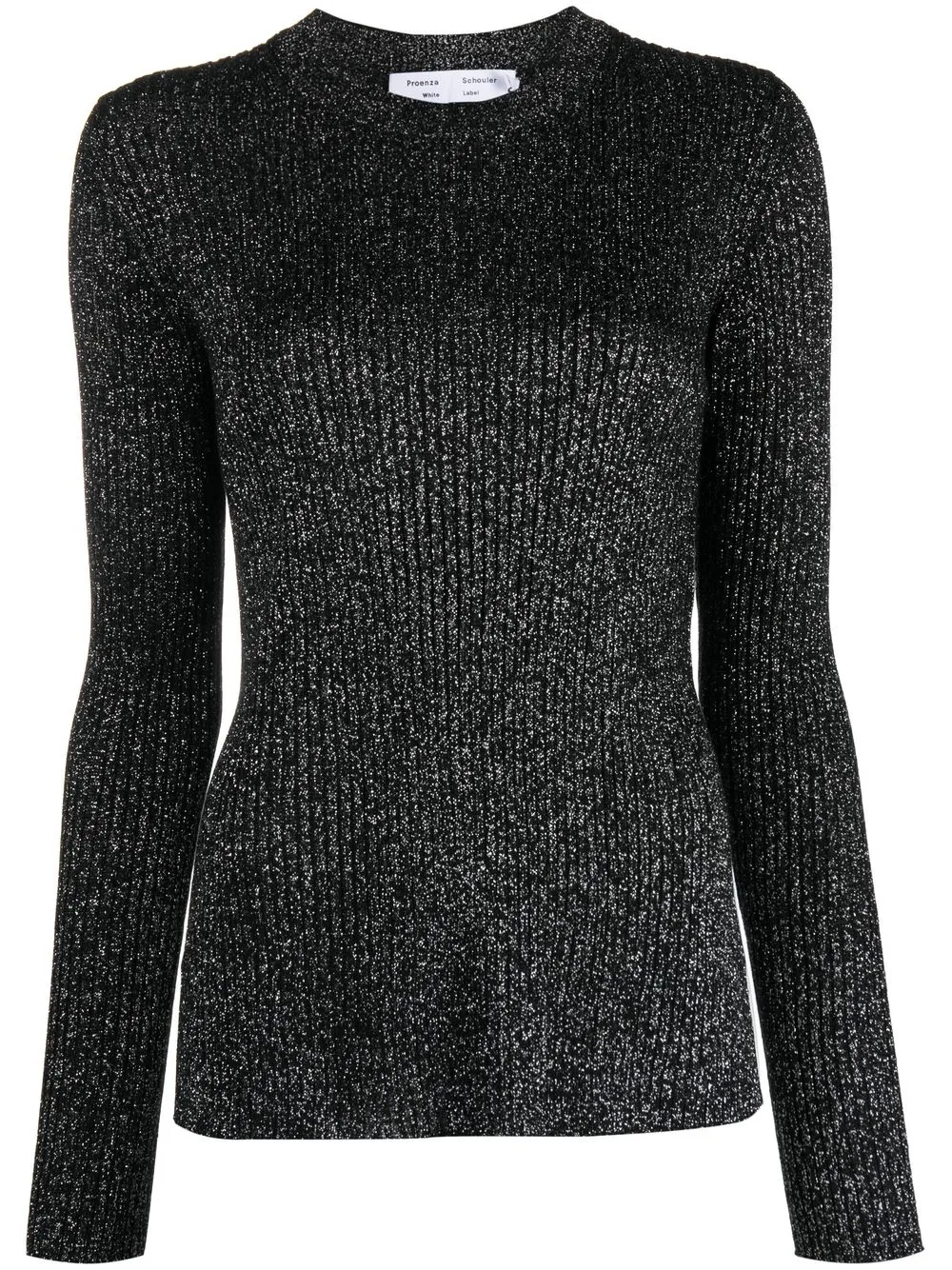 

Proenza Schouler White Label glittery ribbed jumper - Black