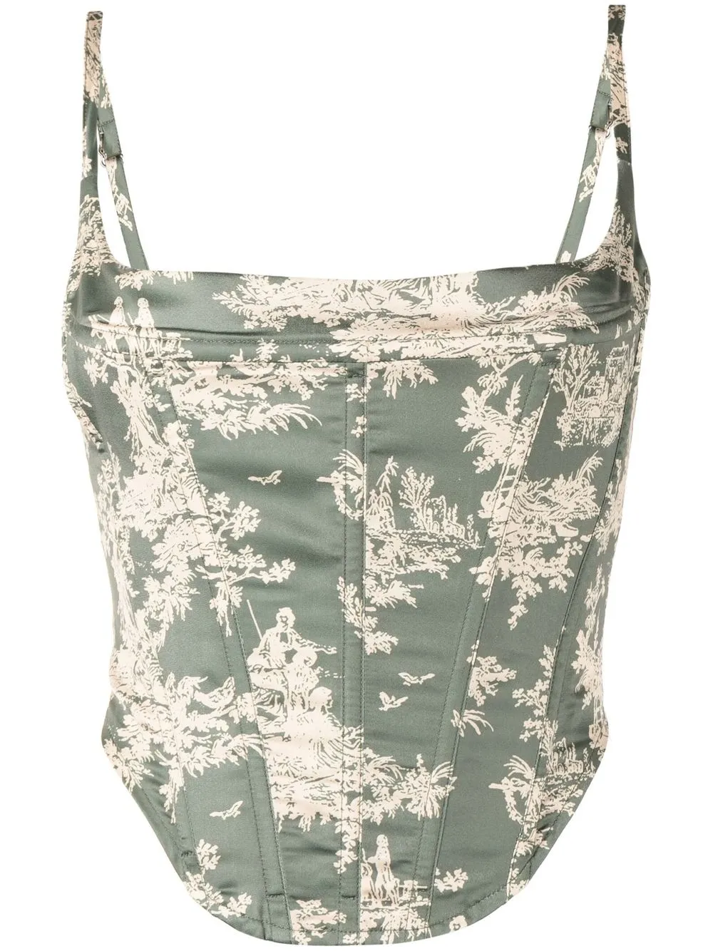 

Miaou Venus floral-print corset - Green