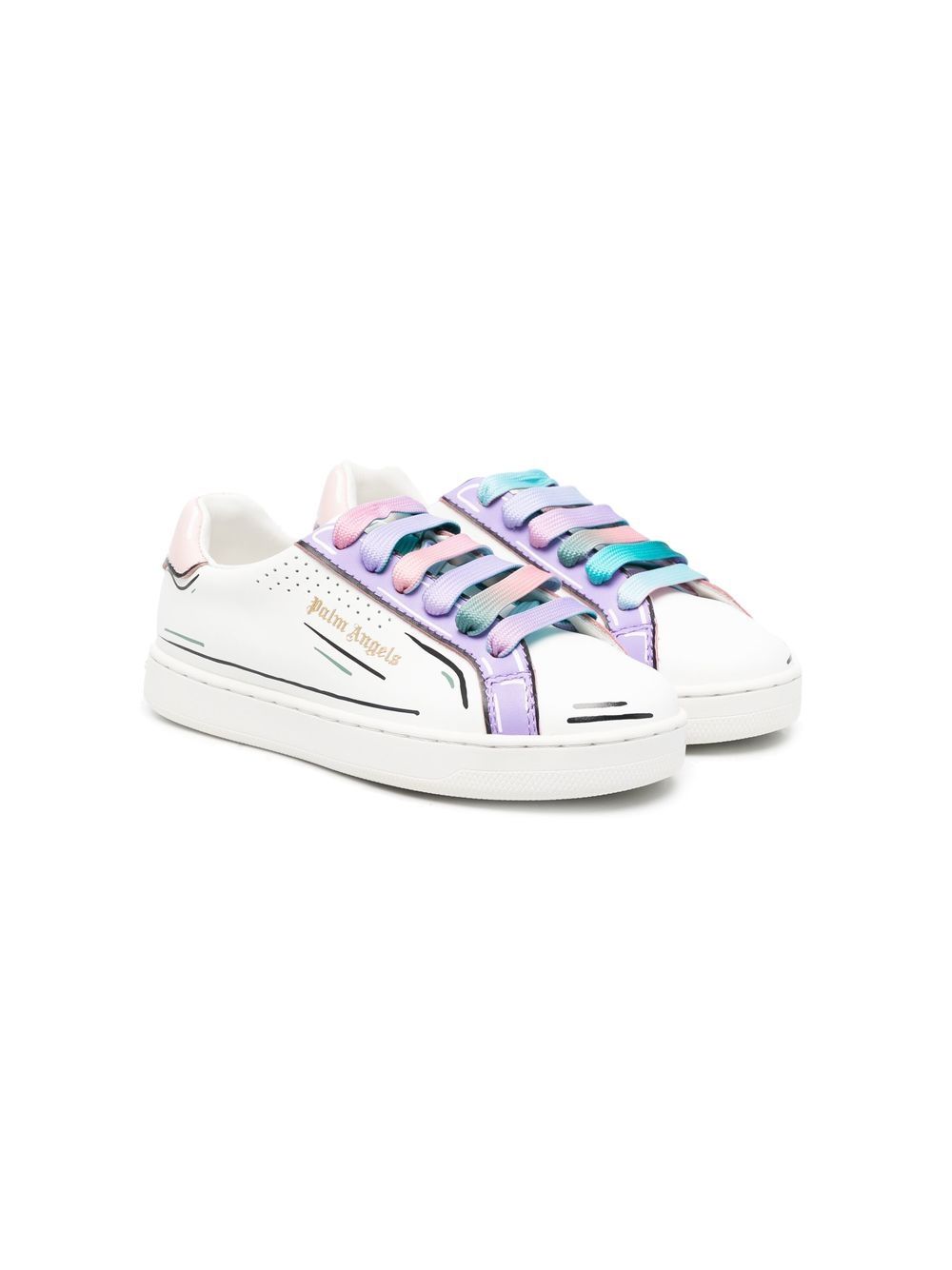 

Palm Angels Kids tenis con agujetas - Blanco