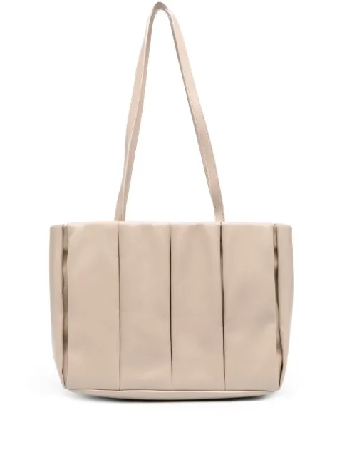 Themoirè ribbed square tote 