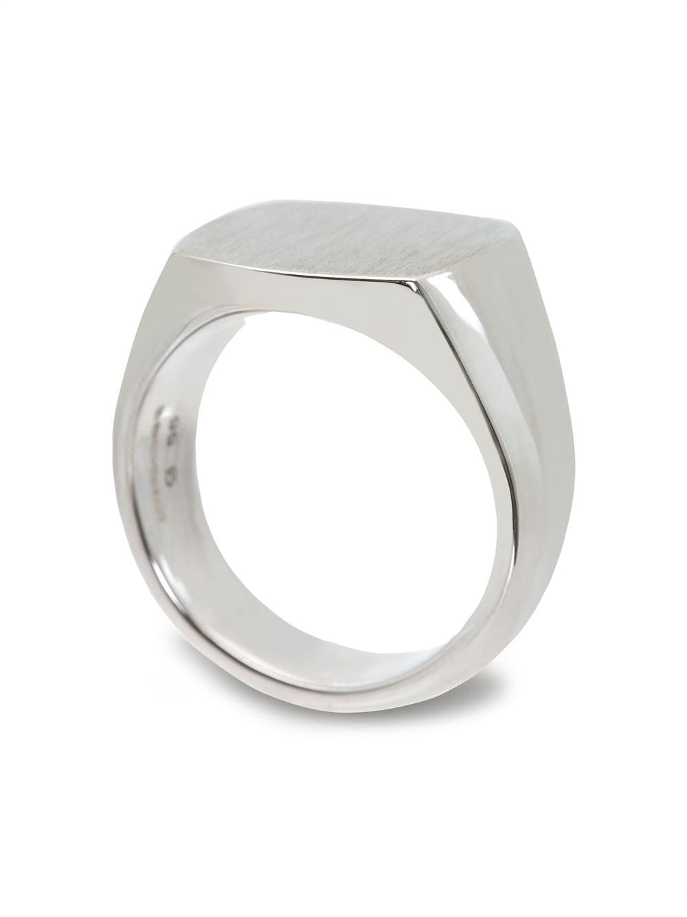 Tom Wood Sterling Silver Cushion Signet Ring - Farfetch