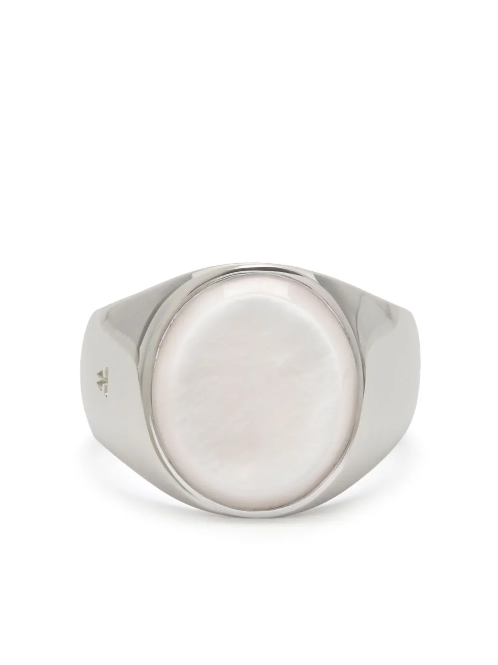 

Tom Wood anillo de sello Oval en plata de ley con madreperla - Plateado