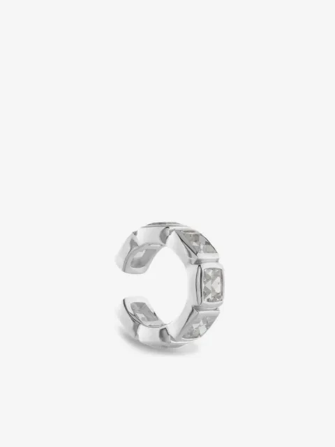 Tom Wood sterling silver Cushion crystal-embellished ear cuff