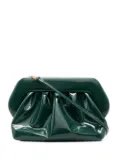 Themoirè Bios patent-effect clutch bag - Green