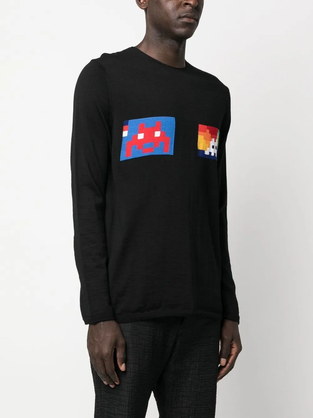  Comme Des Garçons Shirt Space Invaders Pullover   Schwarz 