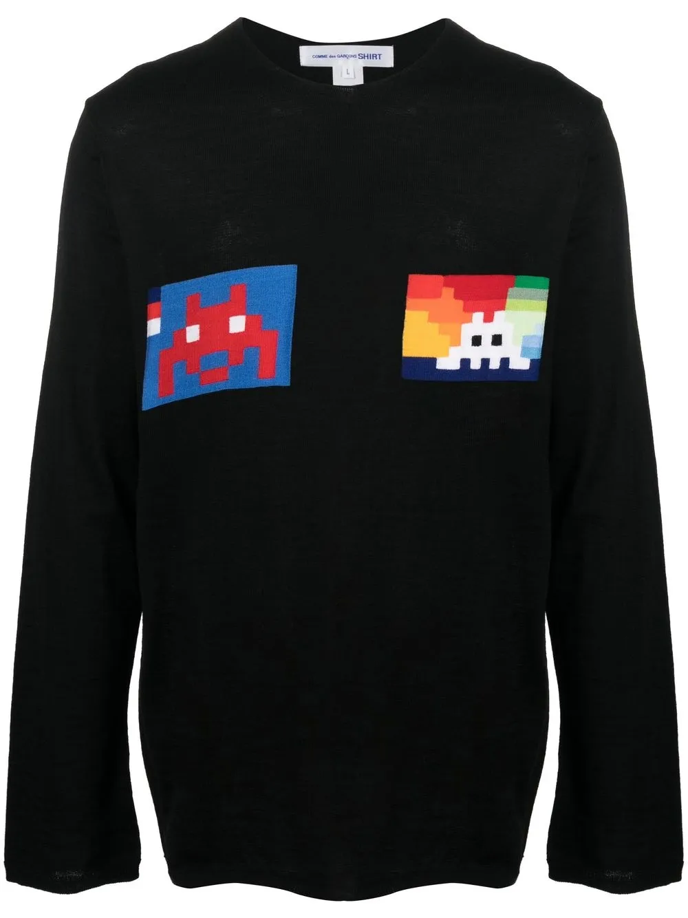 

Comme Des Garçons Shirt suéter Space Invaders - Negro