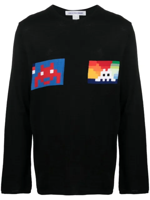 Comme Des Garçons Shirt suéter Space Invaders