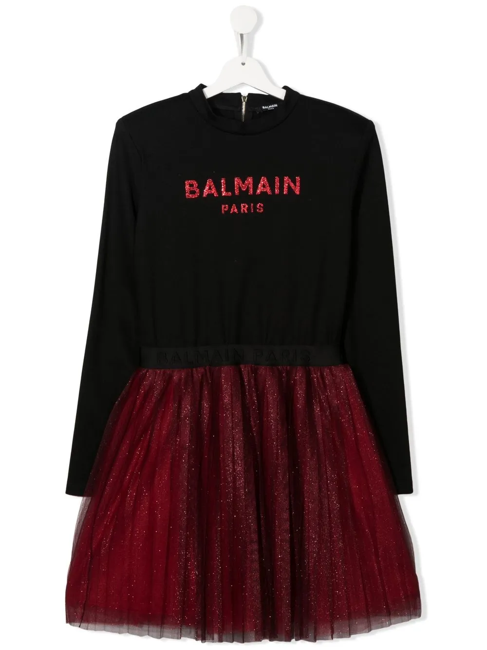 

Balmain Kids vestido con logo bordado - Negro