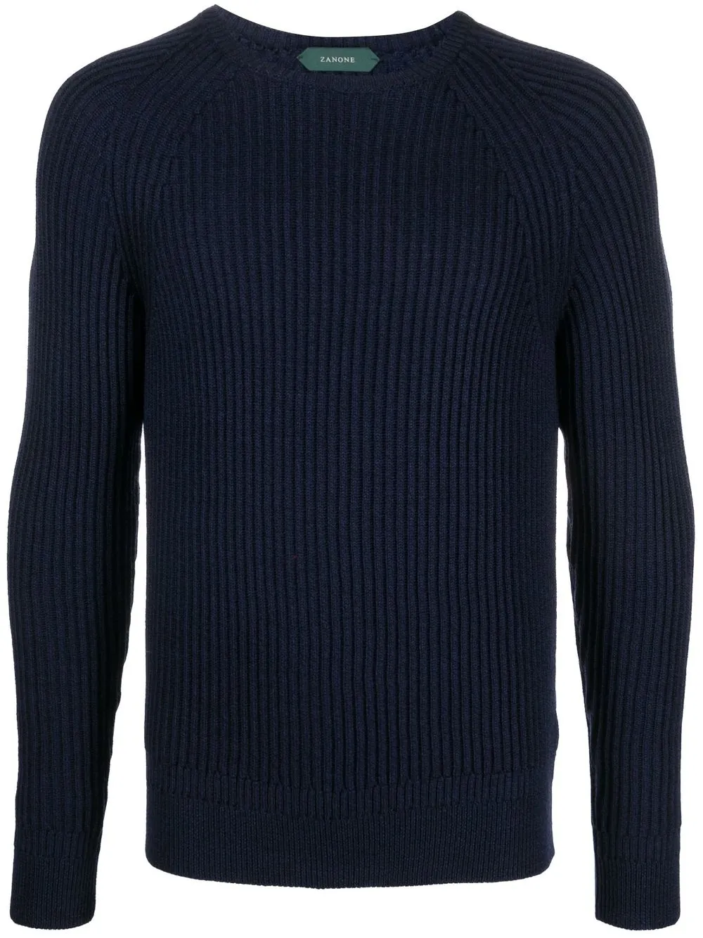 

Zanone crew-neck ribbed knit jumper - Blue