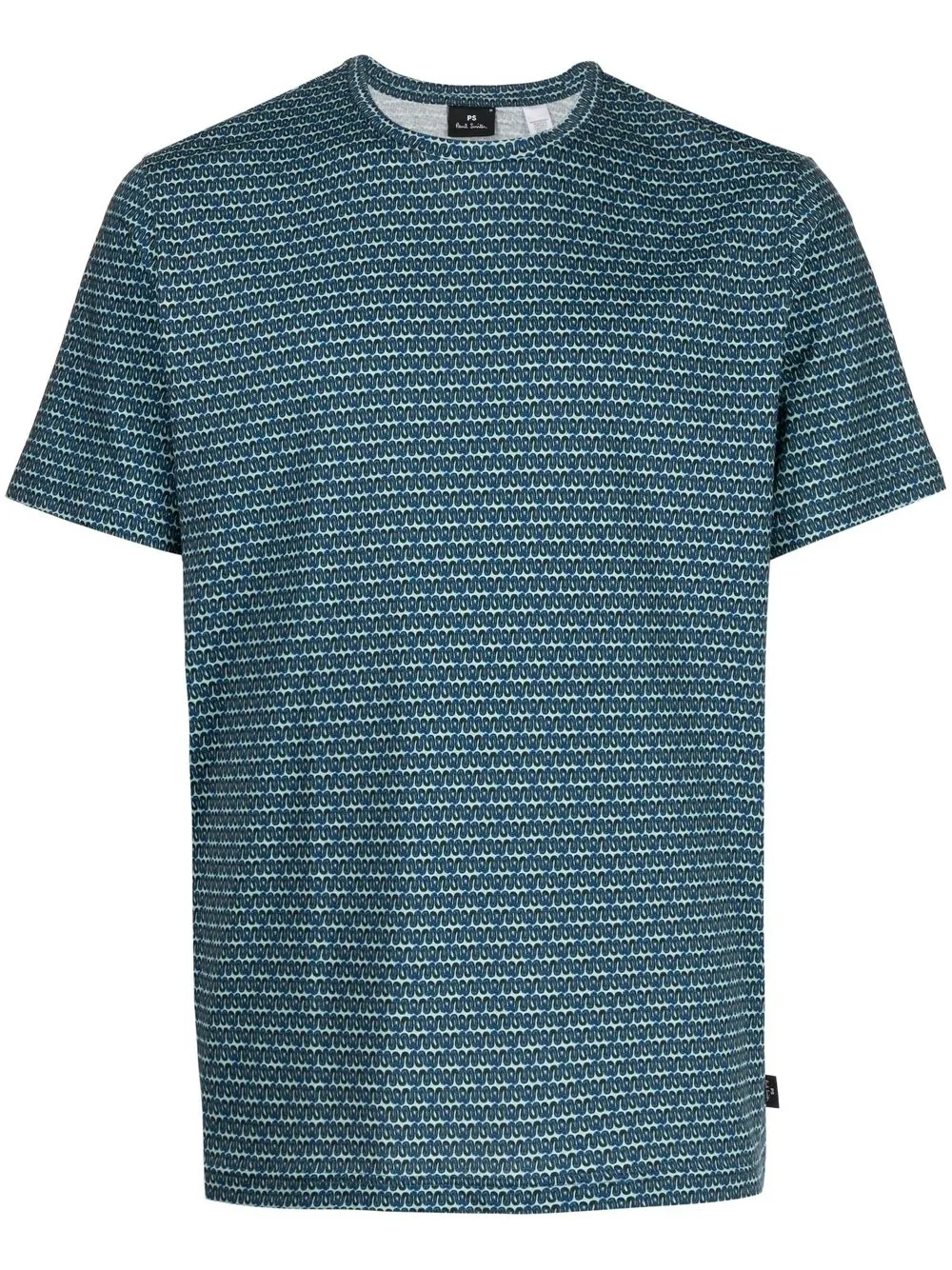 

PS Paul Smith patterned crew-neck T-shirt - Blue