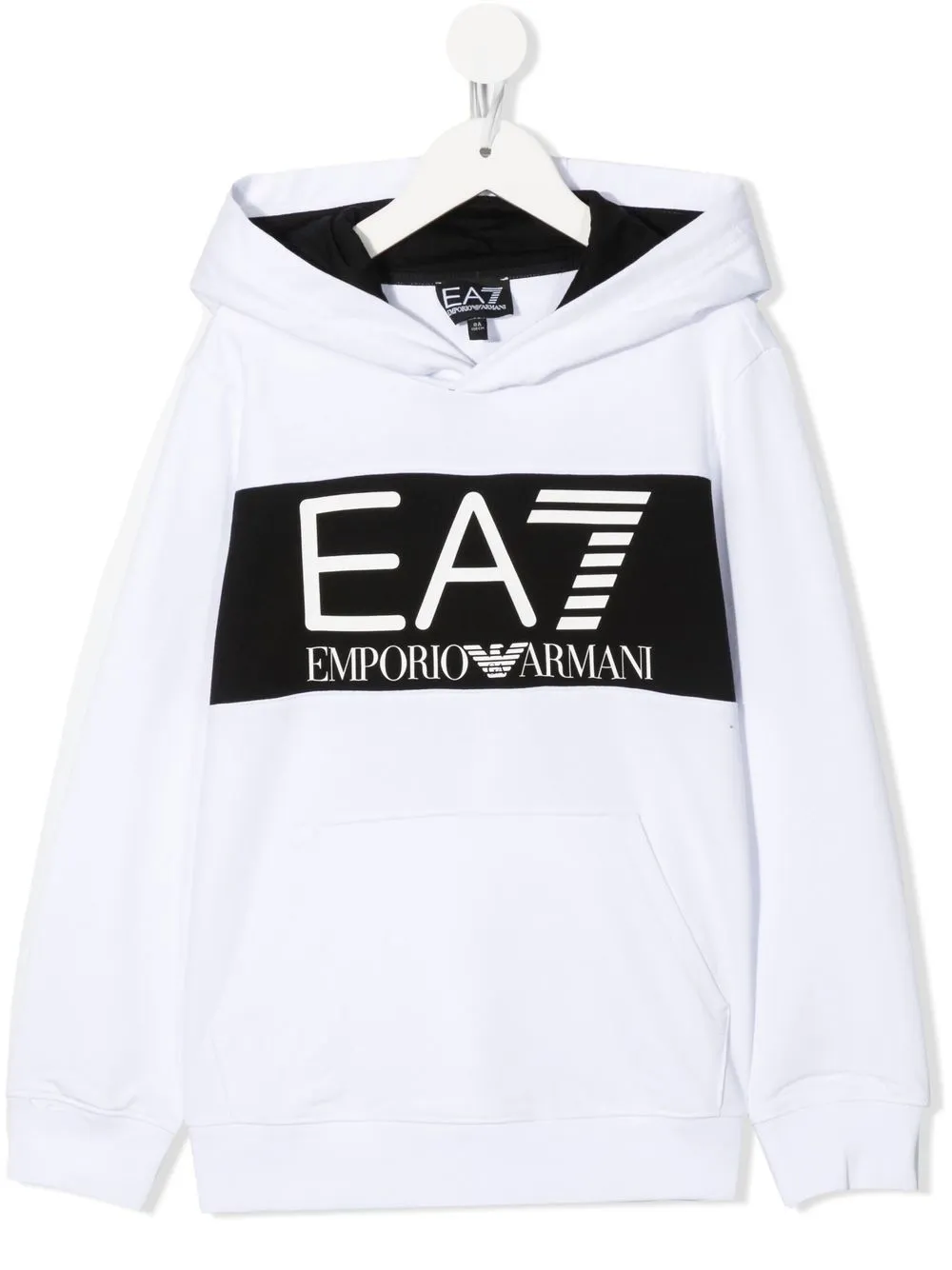 

Emporio Armani Kids hoodie con logo estampado - Blanco