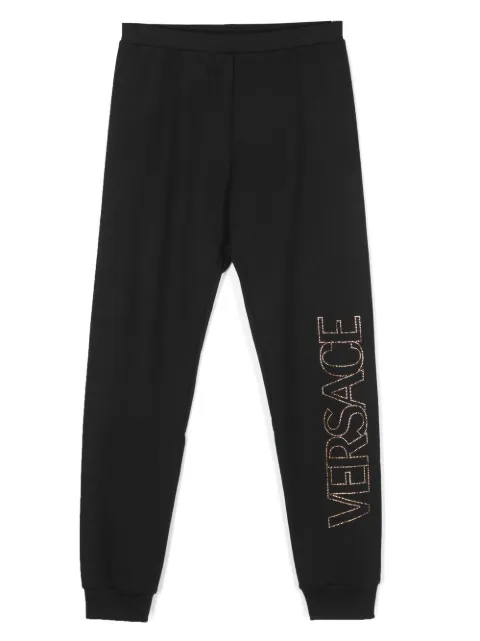Versace Kids pants con logo estampado