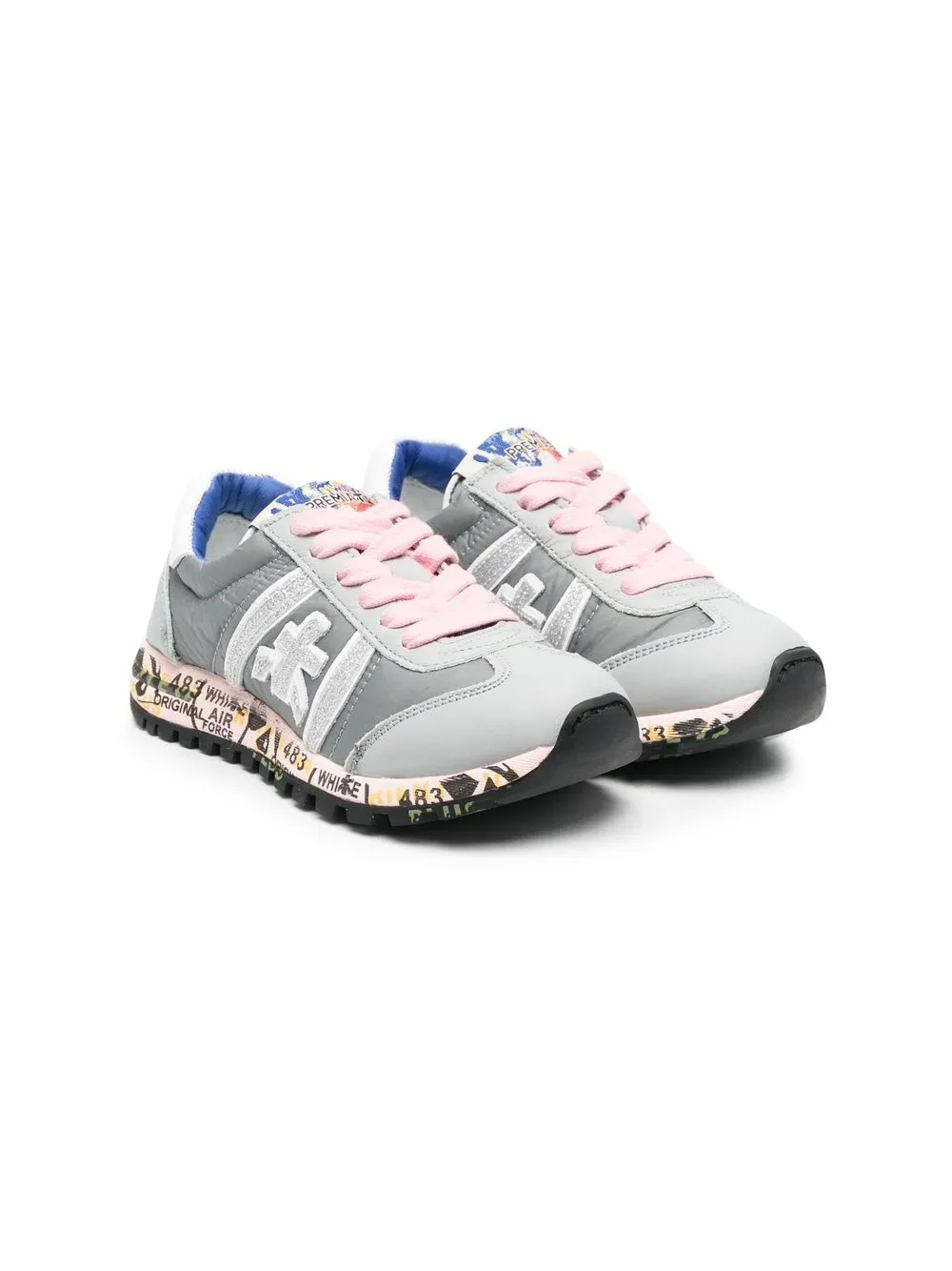 

Premiata Kids tenis bajos Lucy - Gris