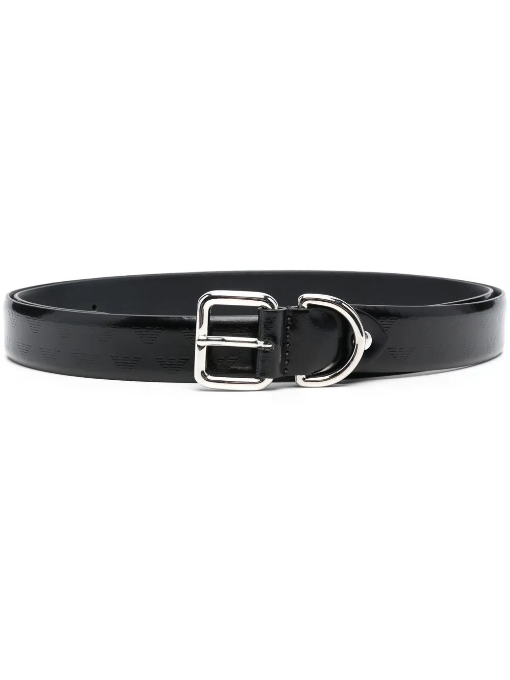 

Emporio Armani cinturón con hebilla y logo - Negro