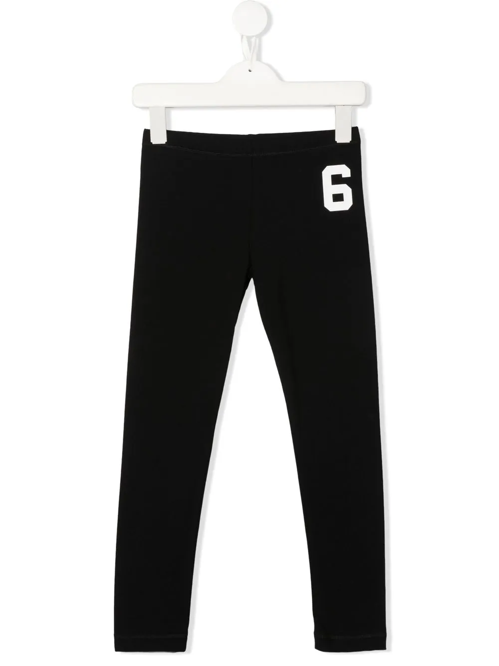 

MM6 Maison Margiela Kids leggins con estampado de número - Negro