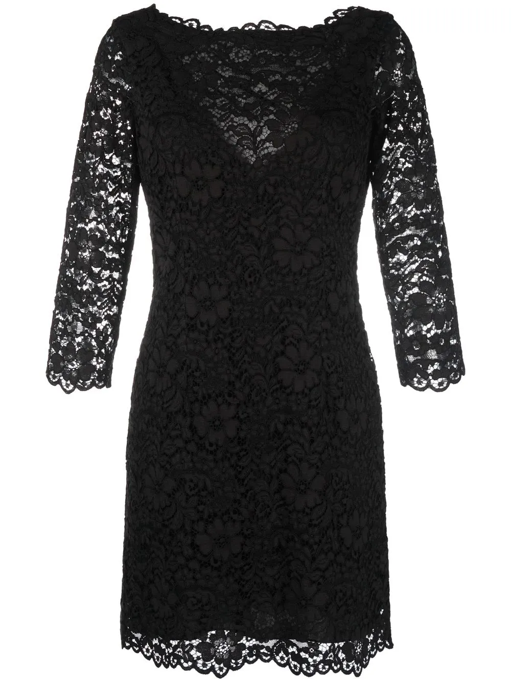 

ERMANNO FIRENZE floral-lace detail minidress - Black