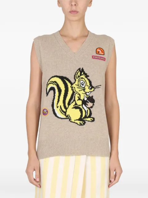 CORMIO squirrel-print knit vest