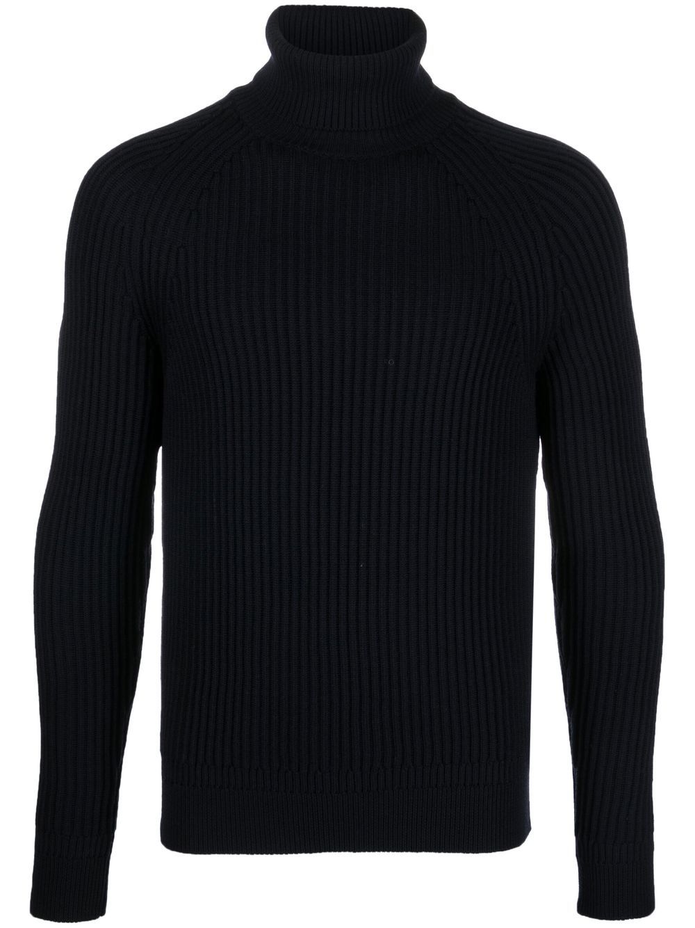 

Zanone roll-neck ribbed-knit jumper - Blue