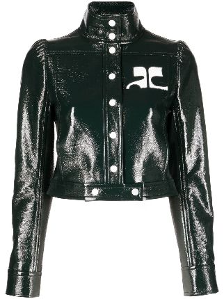 Courrèges logo-appliqué Cropped Jacket - Farfetch