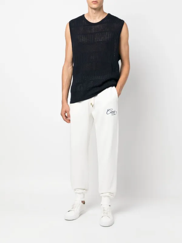 パンツ・ボトムスその他 CASABLANCA Men Pants MF24JTR21601 White White Drawstring Track Pants by Casablanca on Sale