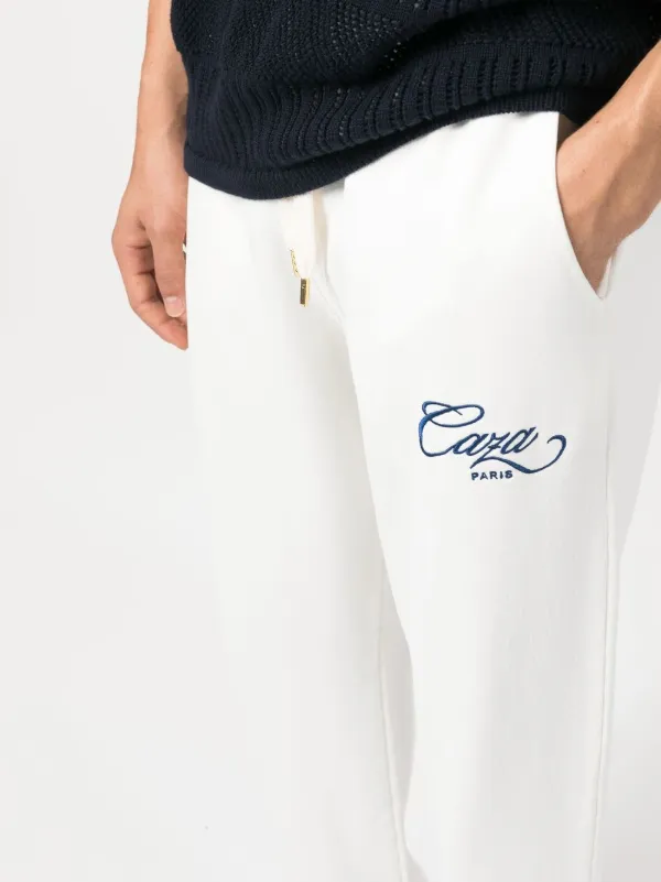 Casablanca logo-print Track Pants | White | FARFETCH ID