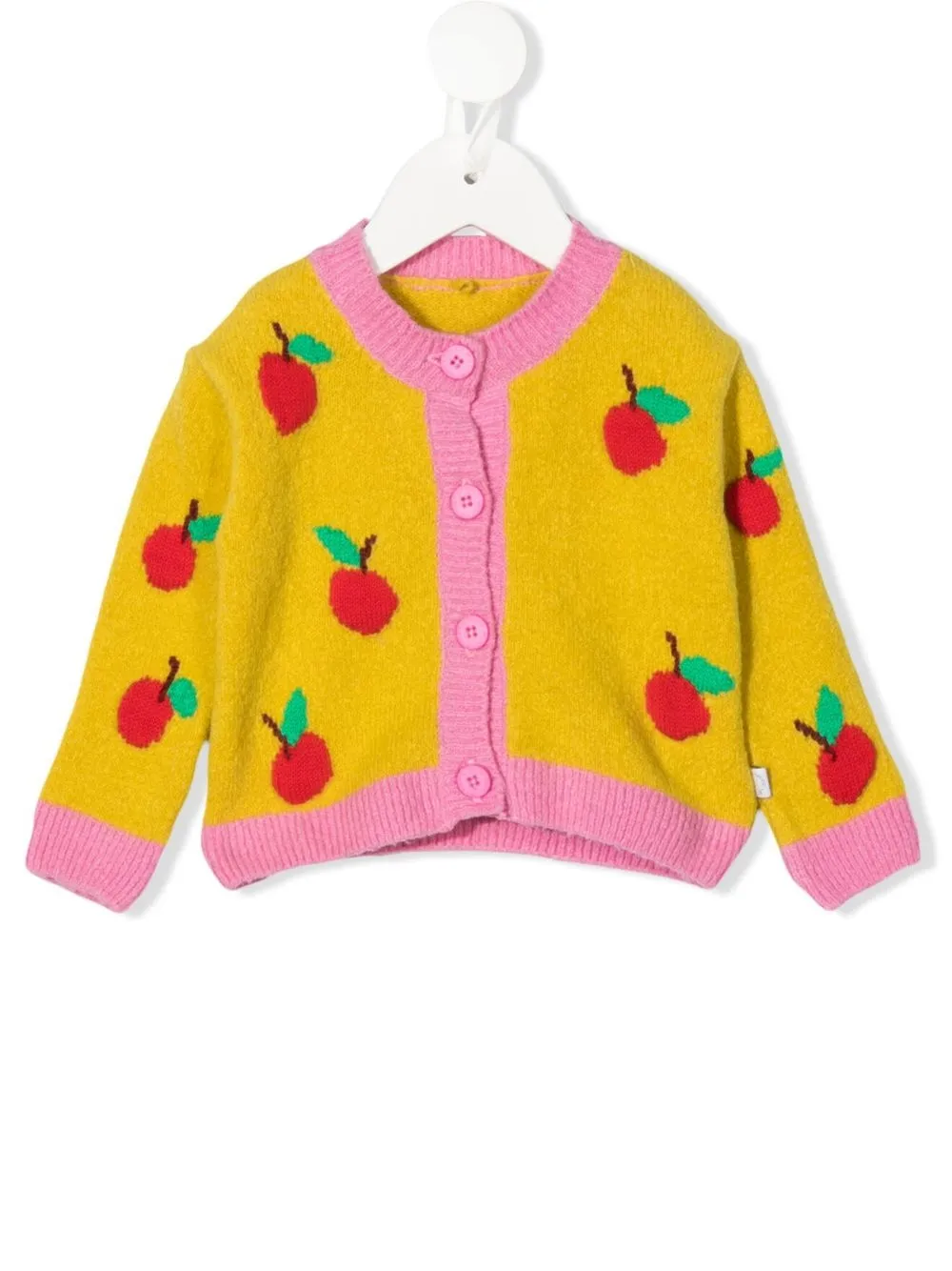 

Stella McCartney Kids cárdigan de tejido calado con cuello redondo - Amarillo